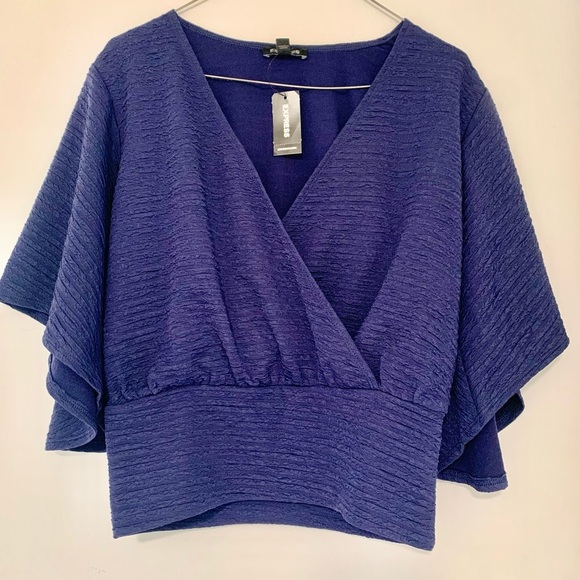 Express Tops - Express Elegant Navy Blue Women's Top Size XS